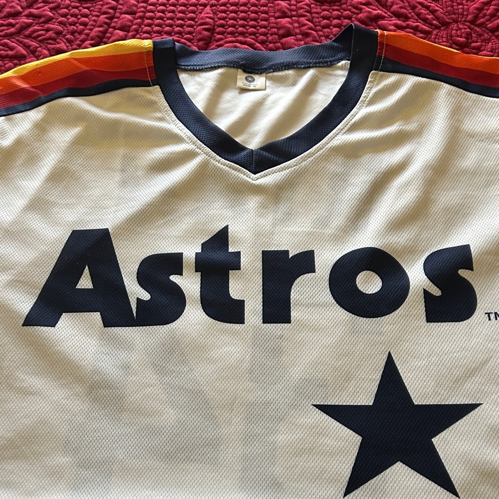 Astros Jersey with Multicolor Stripes